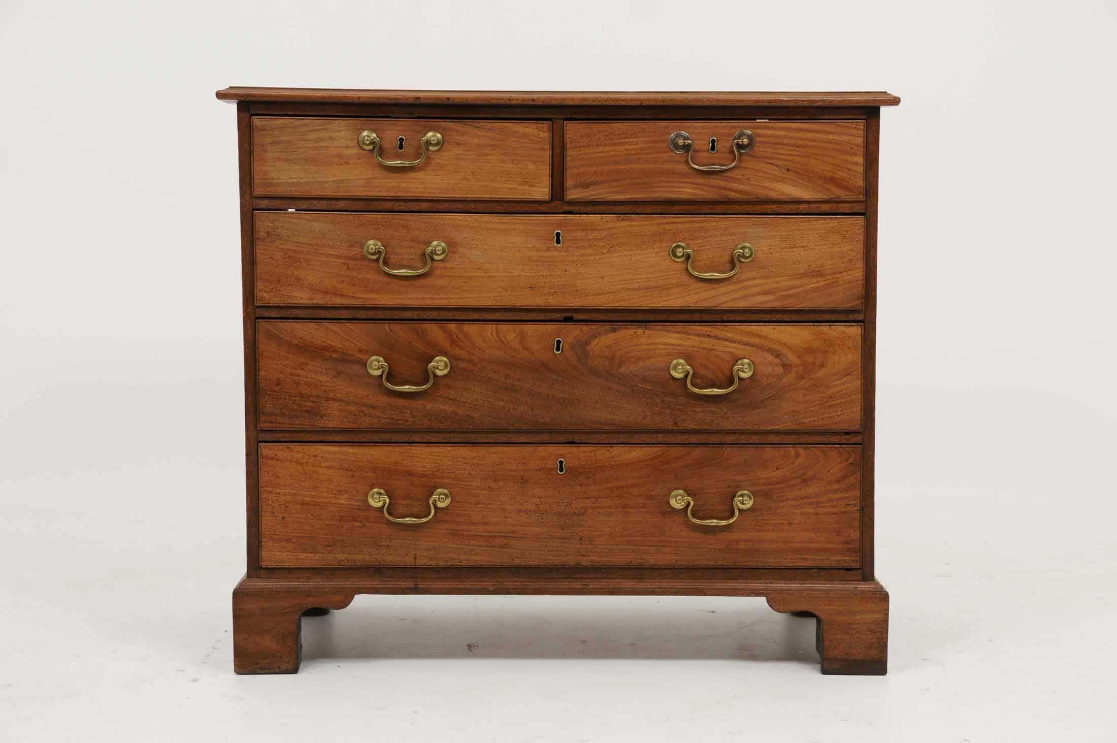 Georgian Mahogany Five Drawer Chest