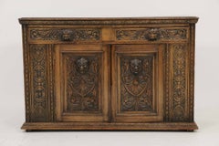 Heavily Carved Oak Sideboard