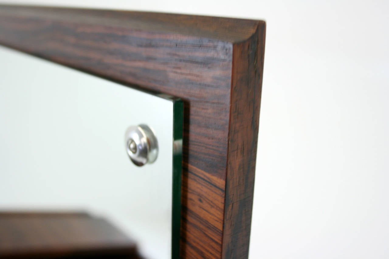 Danish Mid Century Modern Rosewood Vanity Table Desk Dresser Console 3