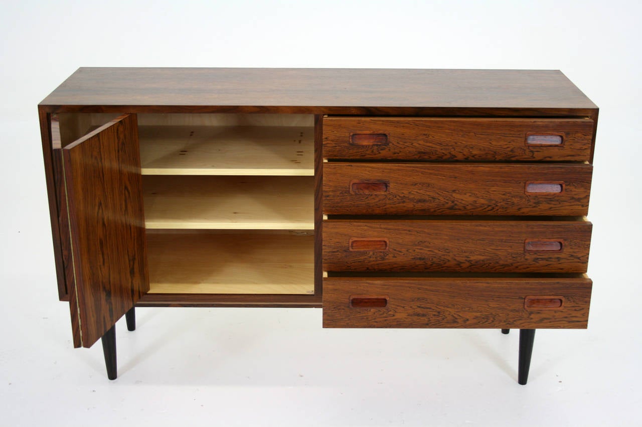 Danish Mid Century Modern Rosewood Sideboard Credenza Cupboard Cabinet 5