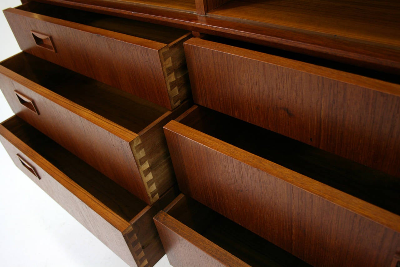 Danish Mid Century Modern Teak Cabinet Cupboard Credenza Sideboard 3