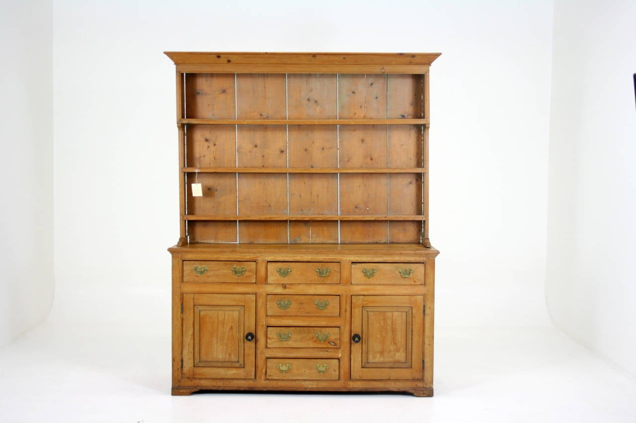 Victorian Pine Welsh Dresser Sideboard Cupboard 5