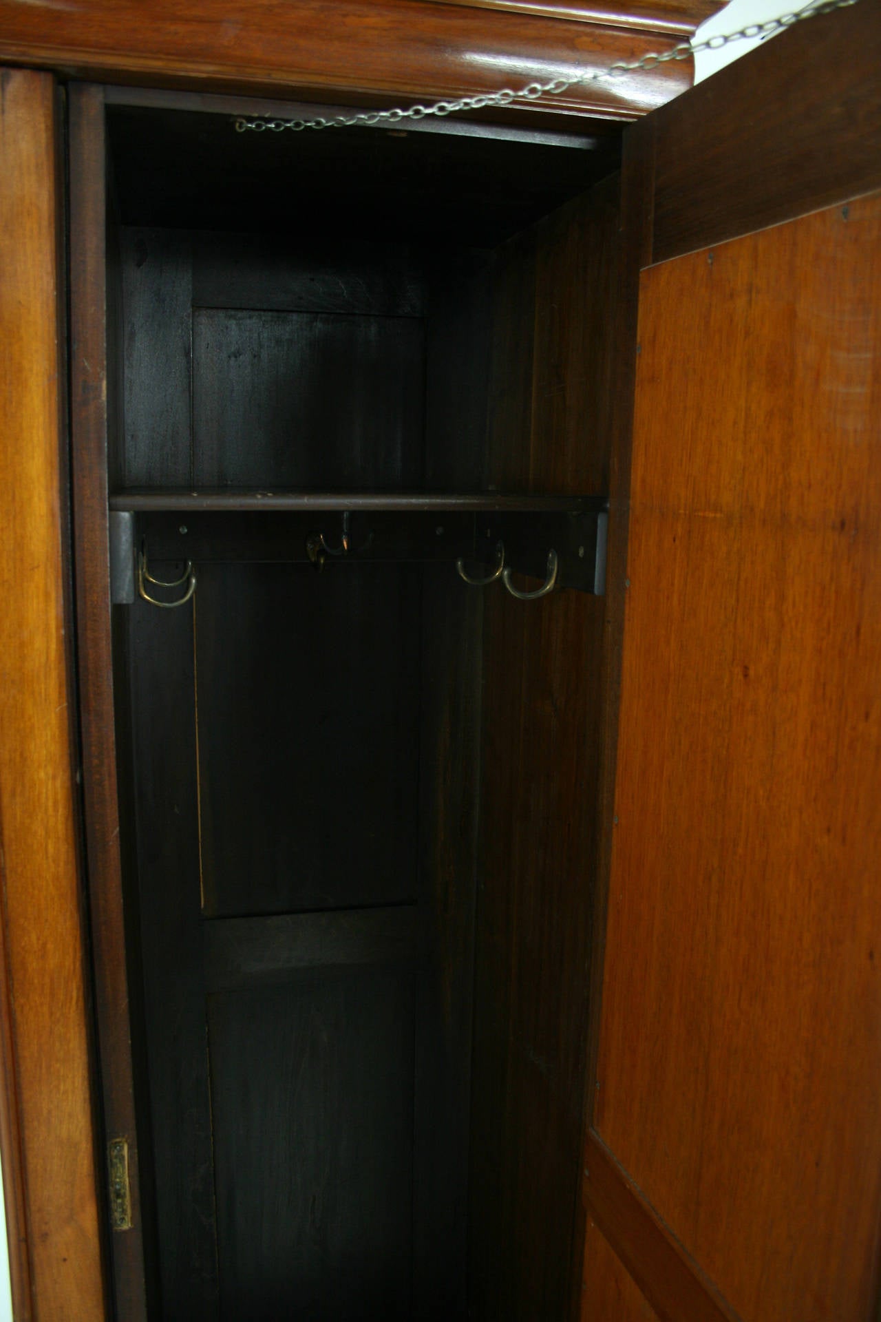 Scottish Victorian Walnut 3 Door Wardrobe Cupboard Armoire with Mirror