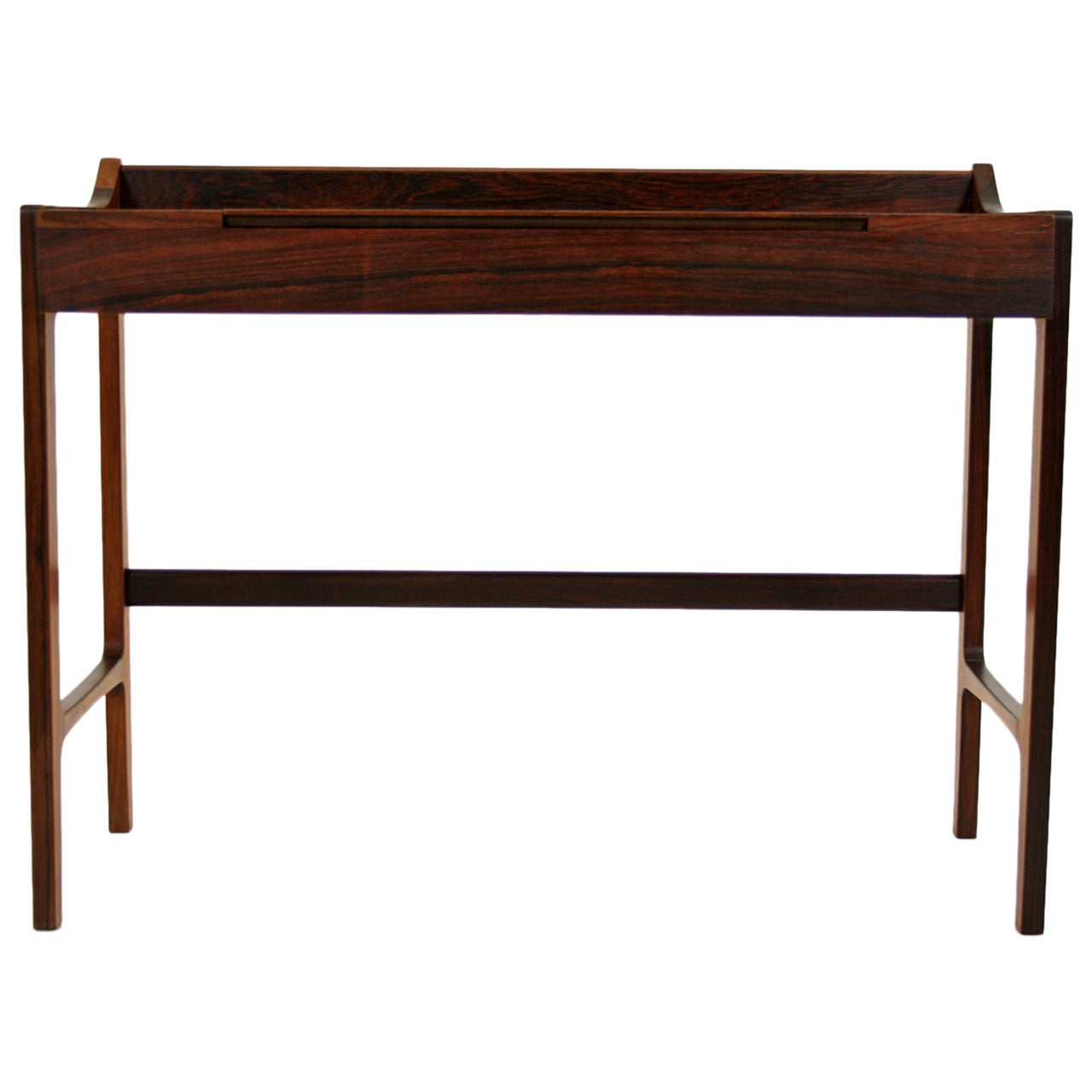 Danish Mid Century Modern Rosewood Vanity Table Desk Dresser Console