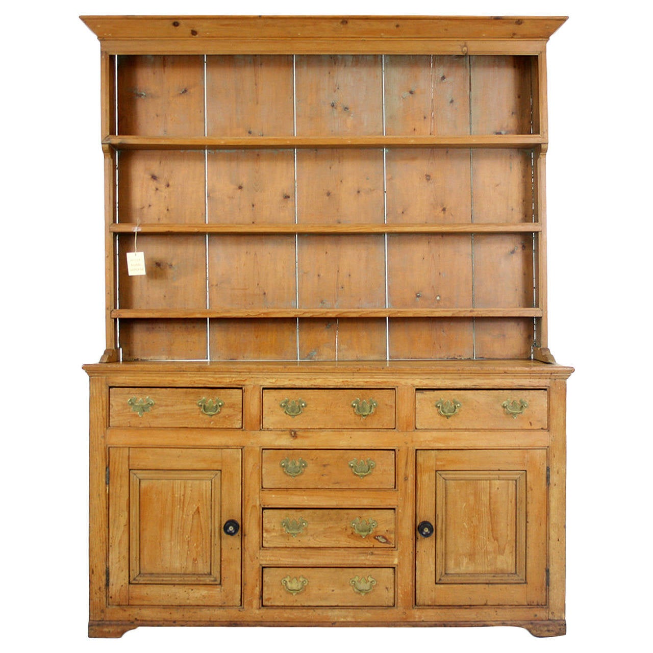 Victorian Pine Welsh Dresser Sideboard Cupboard at 1stDibs