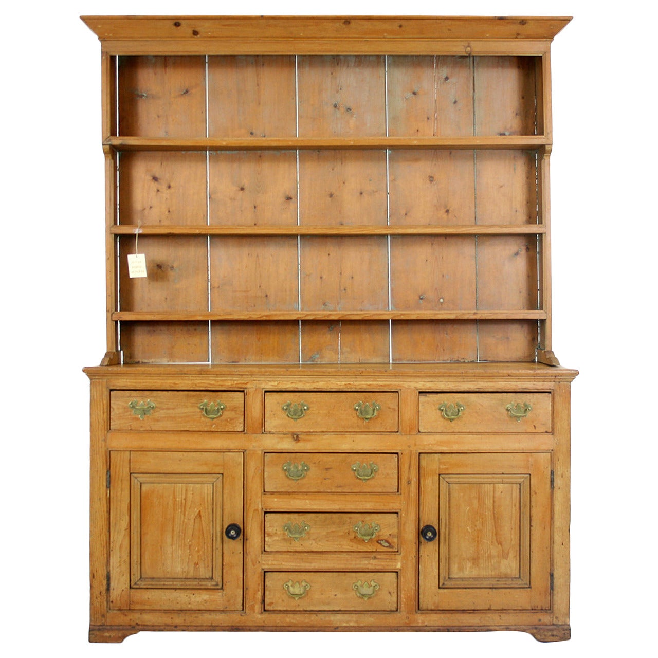 Victorian Pine Welsh Dresser Sideboard Cupboard