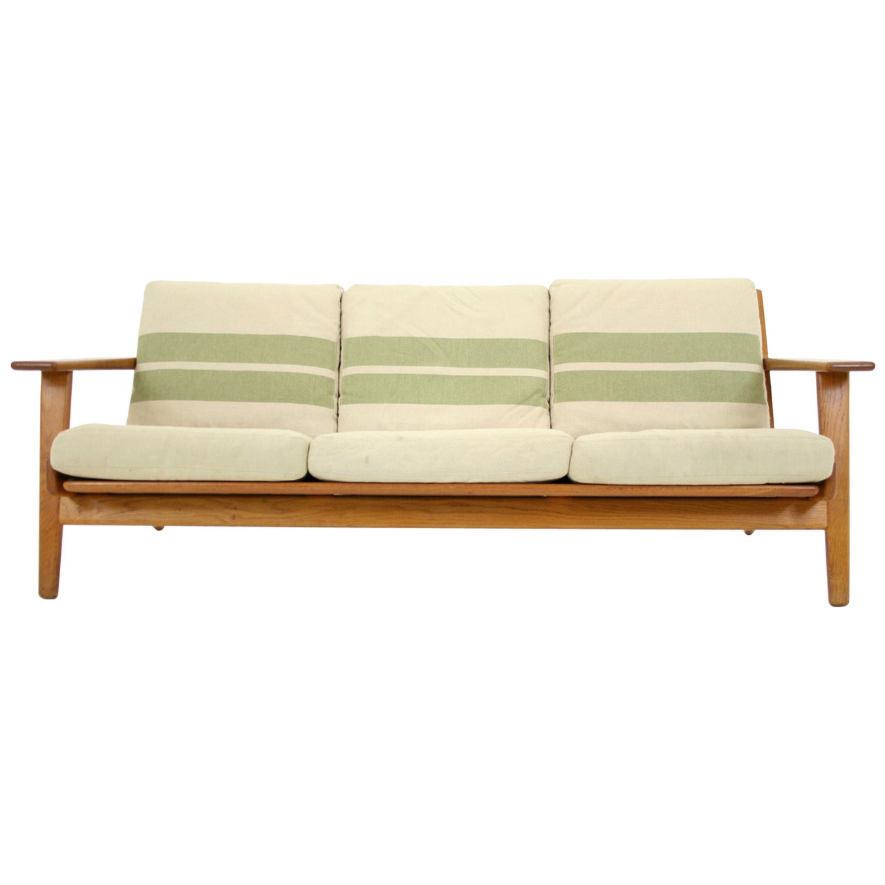 Danish Mid Century Modern Oak Sofa by Hans Wegner for Getama GE290