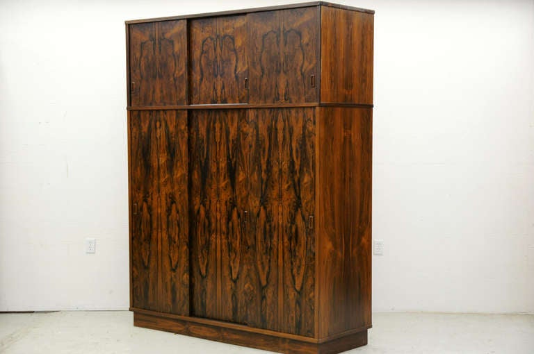 Stunning Danish 3 Door Rosewood Wardrobe 4
