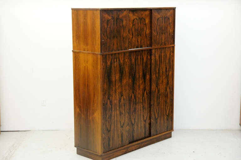 Stunning Danish 3 Door Rosewood Wardrobe 1