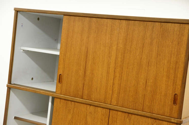 Scandinavian Modern Fantastic Danish Modern 3 Door Teak Wardrobe