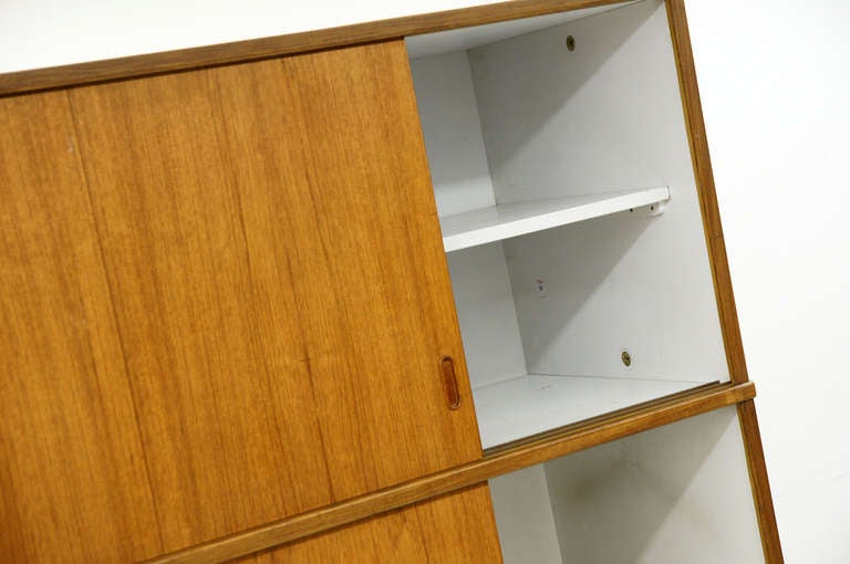 Fantastic Danish Modern 3 Door Teak Wardrobe 1