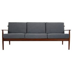 Danish Mid-Century Modern Stunning Teak Three-Seat Sofa or Couch