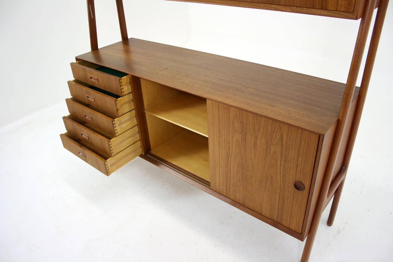 Danish Mid Century Modern Teak Sideboard by Omann Jun Model #3 In Excellent Condition In Vancouver, BC