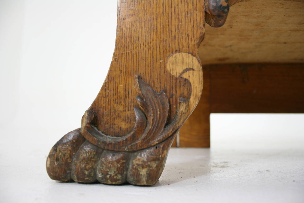 Colossal Antique American Carved Tiger Oak Hall Tree or Coat Rack 2