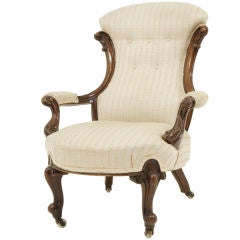 Antique Victorian Mahogany Parlor Chair