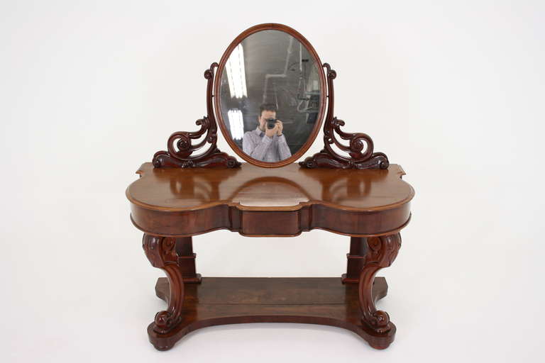 19th Century Mahogany Duchess Vanity, Dressing Chest, Dresser