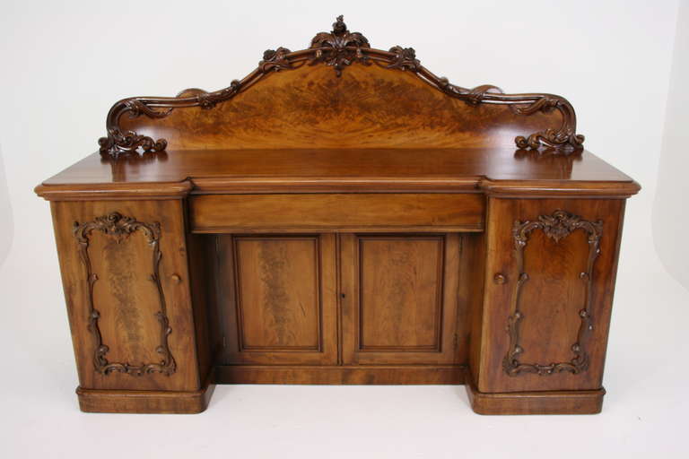Large Victorian Mahogany Four Door Sideboard, Buffet, Server, Chiffonier