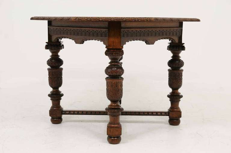 Oak Octagonal Center Table