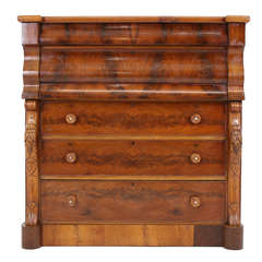 Large Flamed Mahogany Scottish Victorian Chest of Drawers, Dresser