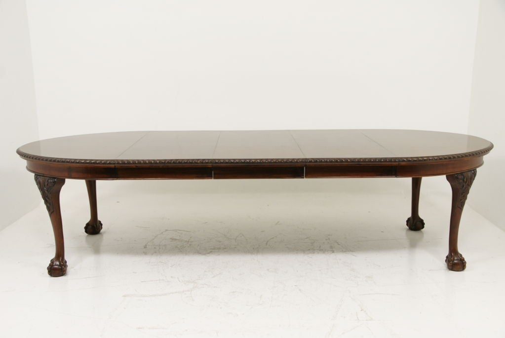 Mahogany Chippendale Style Dining Table