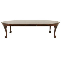 Mahogany Chippendale Style Dining Table