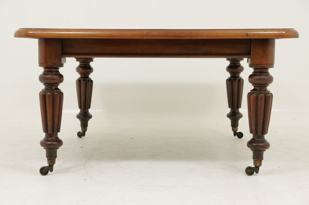 Scottish Victorian Mahogany Dining Table and Two (2) Leaves