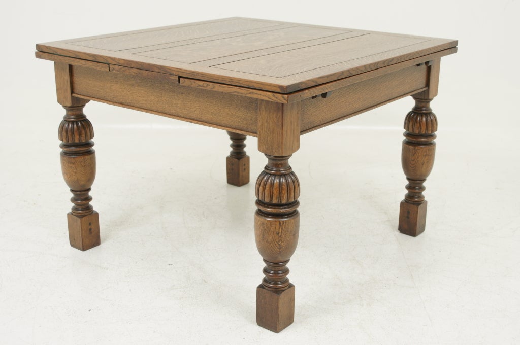 20th Century Solid Oak Scottish Extending Table