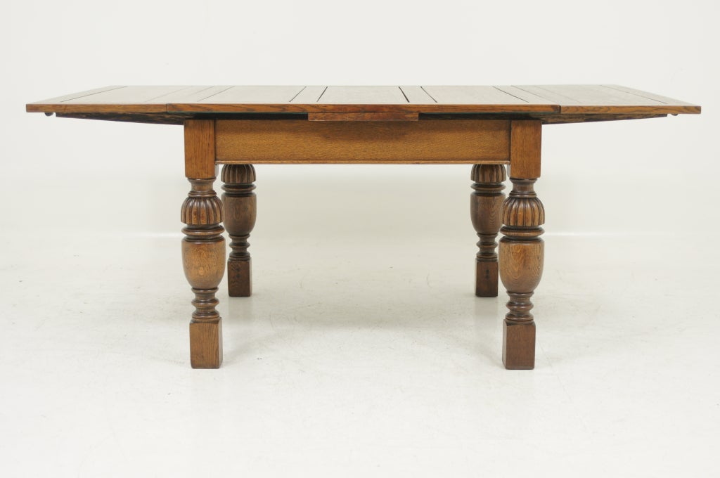 Solid Oak Scottish Extending Table 2