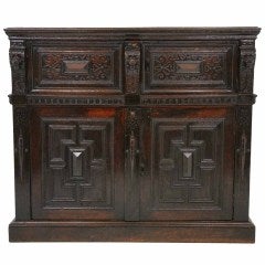 Victorian Carved Oak Cupboard