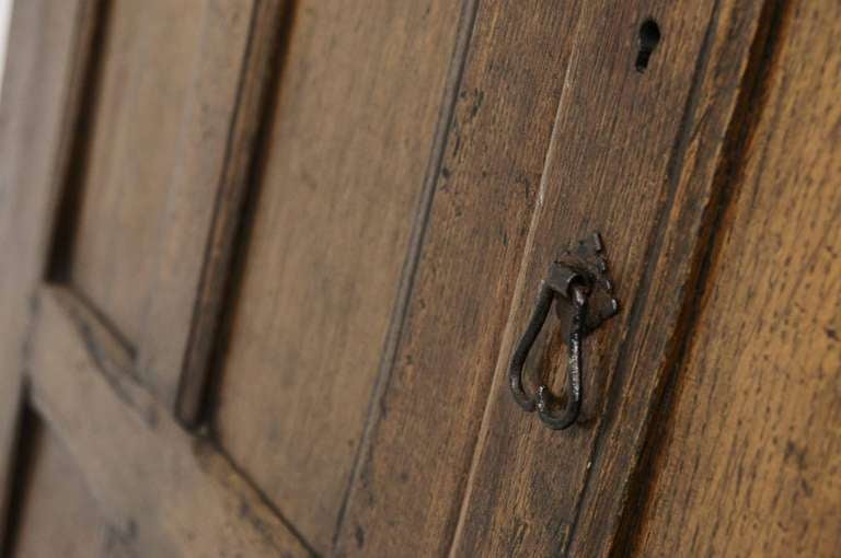 Carved Oak Tudor Style Armoire 1