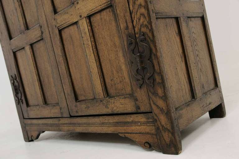 Carved Oak Tudor Style Armoire 5