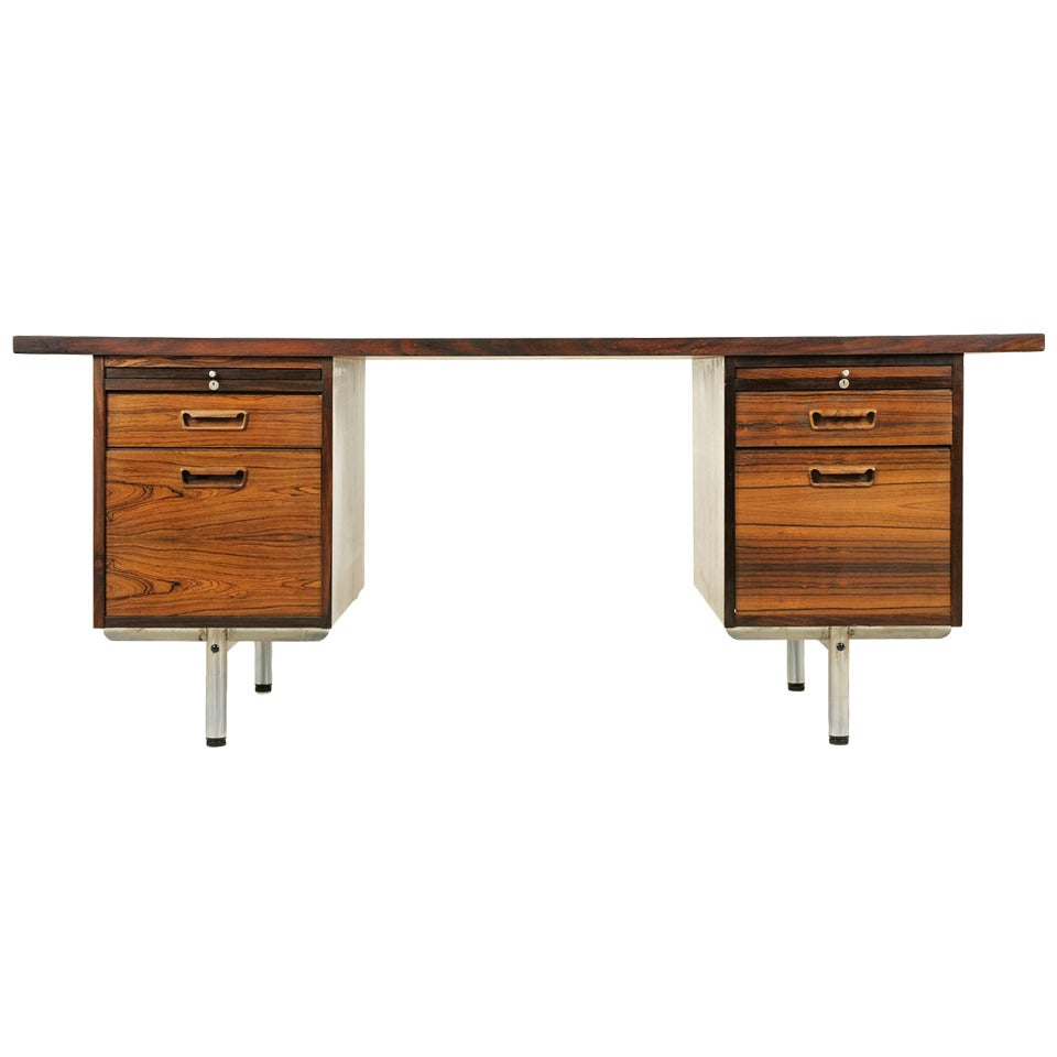 Danish Mid Century Modern Rosewood Desk BFB