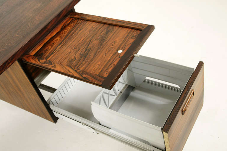Late 20th Century Danish Mid Century Modern Rosewood Desk BFB
