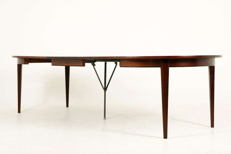 Danish Mid Century Modern Rosewood Dining Table by Omann Junior 299-KK967 1