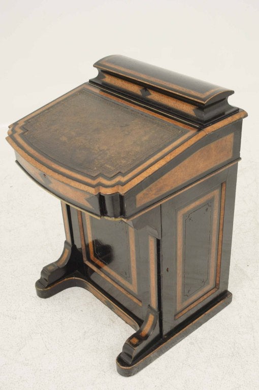 Victorian Ebonized and Burled Walnut Davenport Desk 5