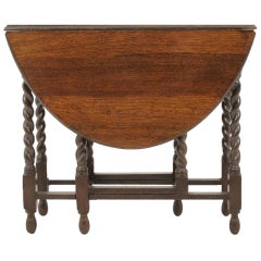 Oak Barley Twist Gateleg Table