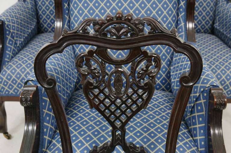 Scottish 3-Piece Victorian Mahogany Parlor Suite