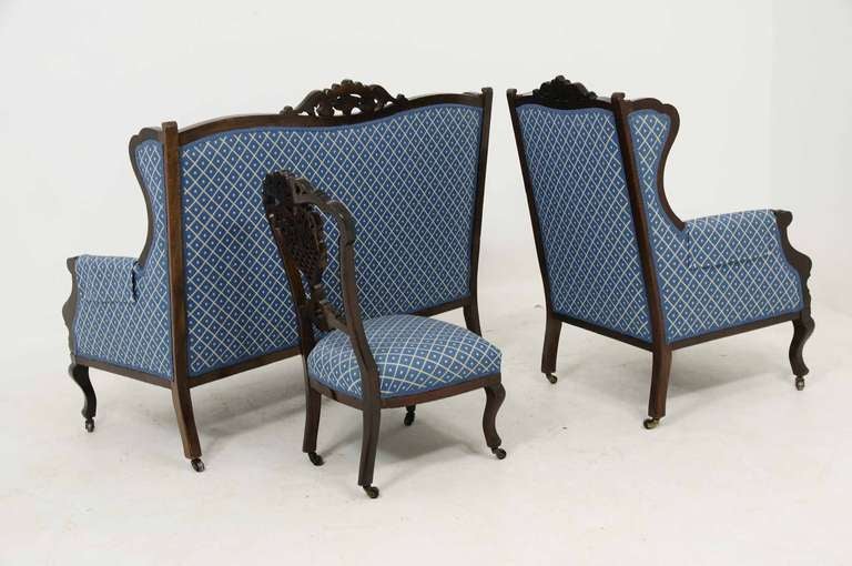 3-Piece Victorian Mahogany Parlor Suite 5