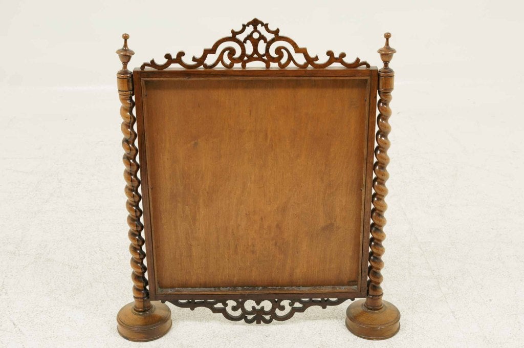 Victorian Framed Rosewood Firescreen 2