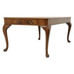Large Mahogany Leather Top Writing Table