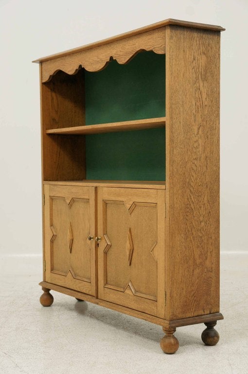 Scottish Early 20th Century Oak Open Bookcase