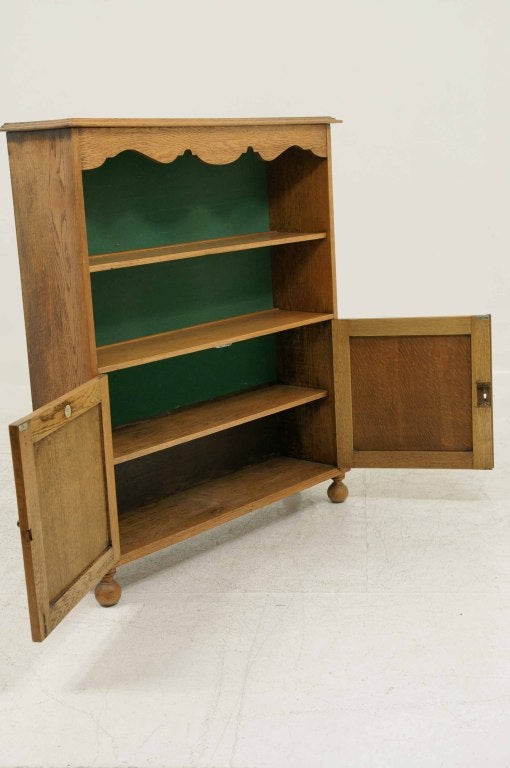 Early 20th Century Oak Open Bookcase 1