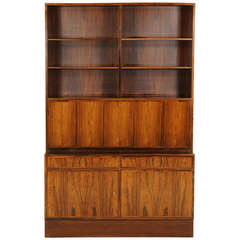 Rosewood Bookcase Cabinet by Omann Junior 