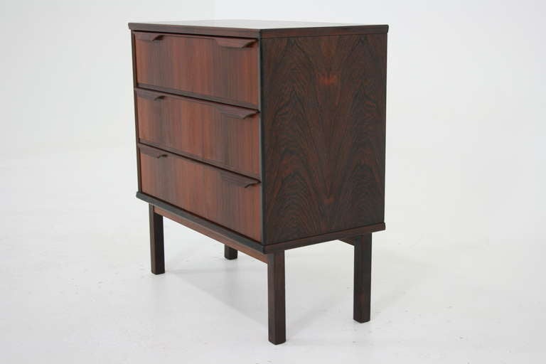 Gorgeous Danish Modern  Rosewood Bedside Nightstand Table