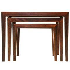Rosewood Nesting Tables by Haslev 