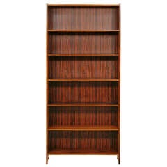 Retro Danish Modern Rosewood Open Bookcase Shelf 