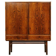 Beautiful Danish Modern Rosewood Tall Cabinet