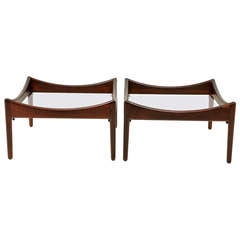 Pair Rosewood Side Tables by K. Vedel 