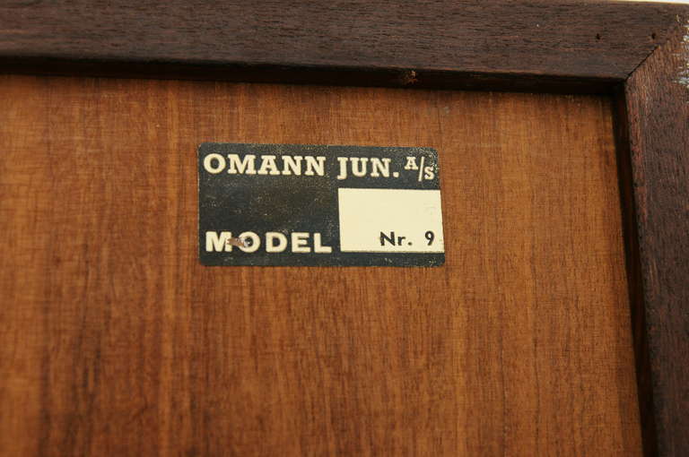Danish Modern Rosewood Bookcase Cabinet by Omann Junior 5
