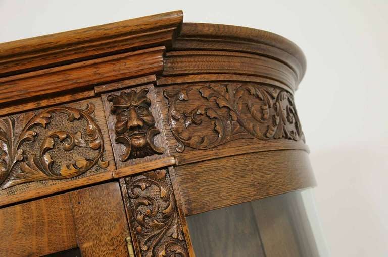 tiger oak cabinet